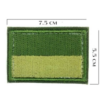 Шеврон флаг Украины Ranger 7.5 х 5.5 см на липучке Зеленый с желтым (rang_LE2401)