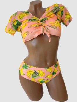 Дитячий та підлітковий купальник топ з накидкою Z.Five 2217 персиковий 36