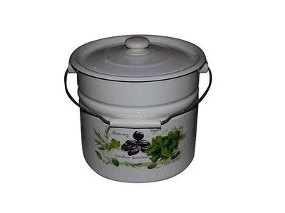 Відро емальоване з кришкою 12,0л/2 Зелень фреш (I1224/2) ТМ IDILIA