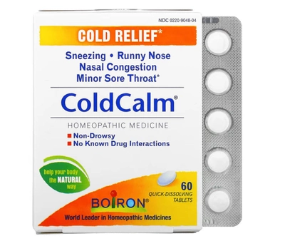 Засіб від застуди Boiron, ColdCalm 60 швидкорозчинних таблеток