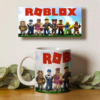 Чашка белая 330мл с принтом ROBLOX 3