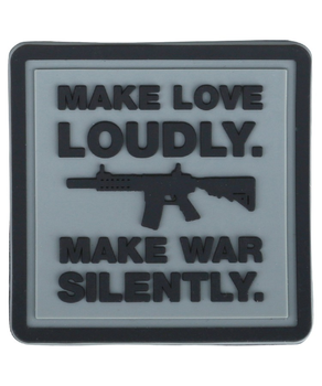 Шеврон/патч для військовослужбовців KOMBAT UK Make Love Loudly Patches 5x5см TR_kb-mllp