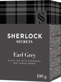 Чай чорний Sherlock Secrets Earl Grey Листовий зі смаком бергамоту 100 г (4823118600995)