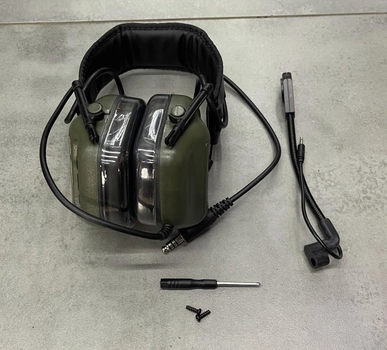 Тактические активные наушники HD-09 для стрельбы с шумоподавлением, на голову, под шлемом, Олива