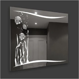 Зеркало "Экватор" с подсветкой LED ML - 101 (70x90) рисунок аквариум