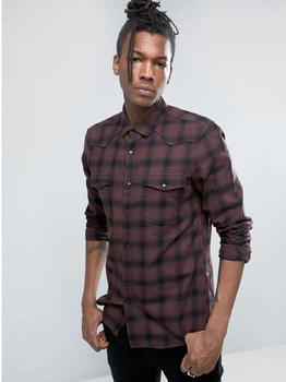 Рубашка ASOS 6014340 S (101135S) Бордовый