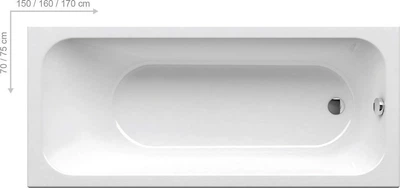 Ванна акриловая Ravak Chrome Slim 170x75 C741300000
