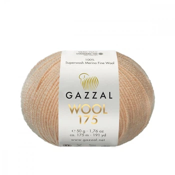 Пряжа Gazzal Wool 175 305-Светло-бежевый