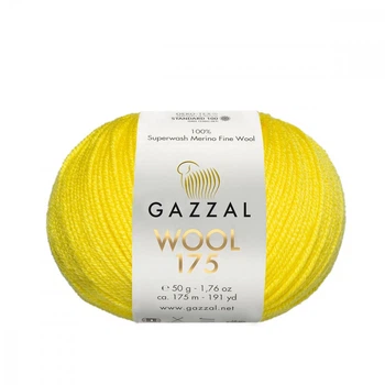 Пряжа Gazzal Wool 175 311-Желтый
