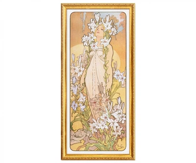 Постер CP The Flowers: Lily 1898, Альфонсо Муха 52х120 см (268)