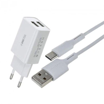 Сетевое зарядное устройство USB WK Type-C WP-U56a-White белое 4517634