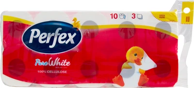 Туалетний папір Perfex Неароматизована 8+2 шт 3 шари 120 листів (8600101745910)