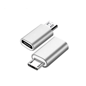 Адаптер-Перехідник Type-C -мама на microUSB GT Gray (61518843241)