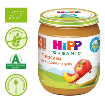 Дитяче пюре HiPP Персики, 125 г (9062300129110)