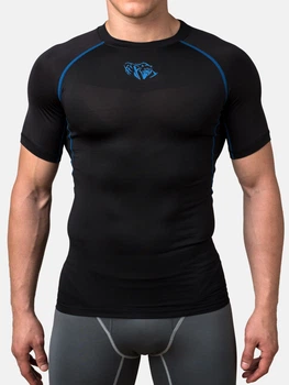 Компрессионная футболка Air Motion Short Sleeve Black Blue M Цвет Синий (501005-118-M)