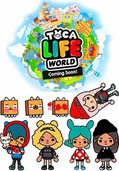 Вафельная картинка Тока бока, Тока лайф (Toca Life) А4 (p1074)