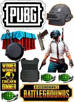 Вафельна картинка Батл граунд, PUBG, Winner Chicken Dinner А4 (p0267)