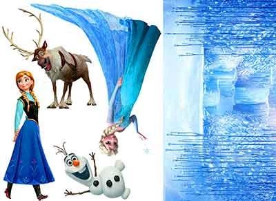 Вафельная картинка Холодное сердце (Frozen) Эльза и Анна, Олаф А4 (k0040)