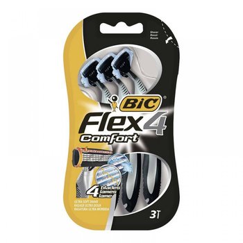 Набір бритв Bic Flex 4 без змінних катриджів 3 шт (3086123220614)