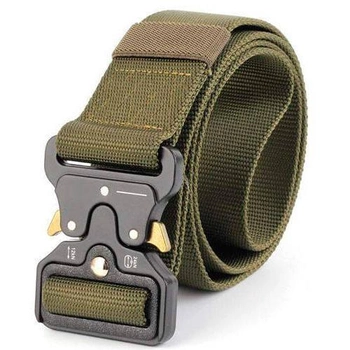 Ремень тактический военный Assault Belt с пряжкой Cobra Олива (для брюк или разгрузочного пояса) 1104-O