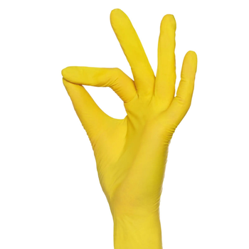 Перчатки нітрилові AMPRI Nitrile Style Lemon (100 шт./50 пар), жовті, розмір L