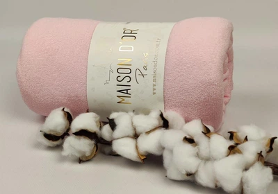 Простынь на резинке 100x200 махра с наволочками Maison Dor Pink