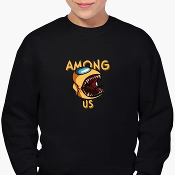 Світшот для хлопчиків Амонг Ас Жовтий (Among Us Yellow) (9509-2409-7) 146-152 см Чорний