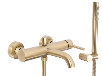 Смеситель для ванны Rea Lungo brushed gold настенный REA-B8010