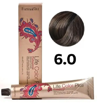 Стійка крем-фарба Farmavita Life Color Plus 6.0 Темний блондин 100 мл