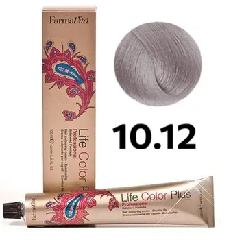 Стойкая крем-краска Farmavita Life Color Plus 10.12 Плaтинoвый блoндин пeпeльнo-пepлaмyтpoвый 100 мл