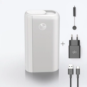 Система нагрівання тютюну Glo Hyper + White (14G402) з блоком живлення, ГЛО Хайпер плюс білий, Glo для стиків демі