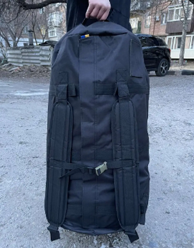 Сумка рюкзак баул черный 120 литров армейский баул военный тактический баул, ЗСУ