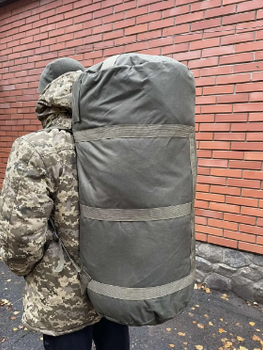 Рюкзак сумка баул 120 літрів ЗСУ військовий баул, баул армійський колір олива піксель