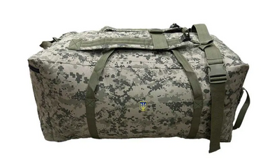 Баул 100 літрів ЗСУ армійський військовий тактичний сумка рюкзак похідний піксель