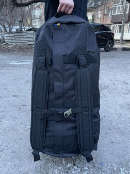 Сумка рюкзак баул 130 л военный ЗСУ тактический баул, баул армейский цвет черный