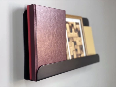 Настенная книжная полка Bookshelf из металла. полка для журналов, почты, декор в гостиную MDA 50x20x5 см (ML-23.3)