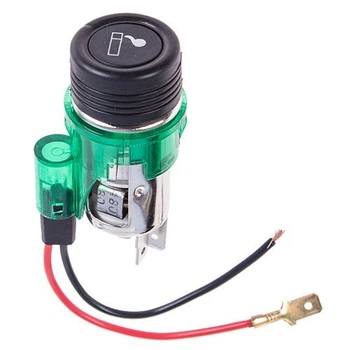 Прикурювач із підсвічуванням у планку 12V GREEN 10227