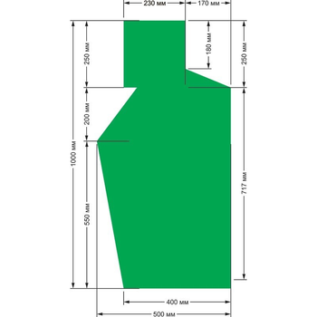 Мішень ЗСУ №7а поясна фігура 50х100 см DU-GARA (Targ-0021)