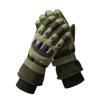Тактические зимние перчатки XL хаки штурмовые