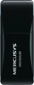 Бездротовий мережевий адаптер Wi-Fi - USB MERCURY mini mw300um, 802.11 bgn, 300MB, 2.4 GHz, WIN7 - XP-Vista-2K-MAC-LINUX, BO