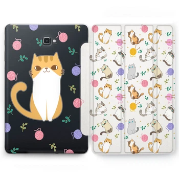 Чохол книжка, обкладинка для Samsung Galaxy Tab S (Кавайний котик) S2/S3/S4/S5e/S6/S6 Lite