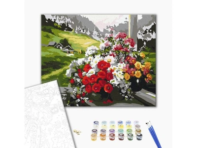 Картина по номерам Букеты на окне, Brushme (40х50 см), BS9500