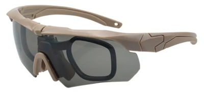 Тактичні окуляри балістичні зі змінними лінзами Beige