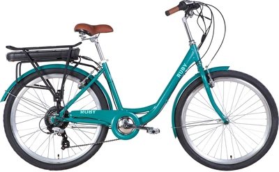 Електровелосипед Dorozhnik RUBY 26" 17" (м) 2021 Смарагдовий (ELB-D-26-076)
