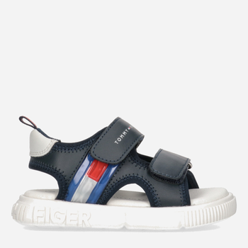 Sandały chłopięce Tommy Hilfiger Flag Velcro Sandal T1B2-32900-1355800- 25 Niebieskie (8052578176658)