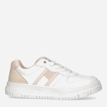 Підліткові кросівки для дівчинки Tommy Hilfiger Flag Low Cut Lace-up Sneaker T3A9-32723-1592Y257 36 White/Pink/Beige (8052578190081)