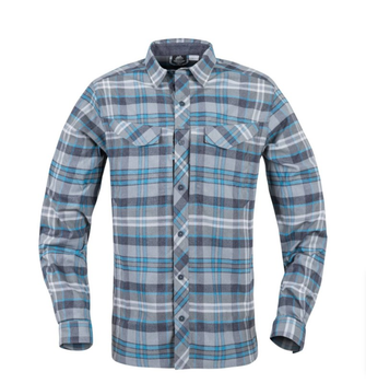 Рубашка Defender Mk2 PiLGrim Shirt Helikon-Tex Blue Plaid XXL Тактическая