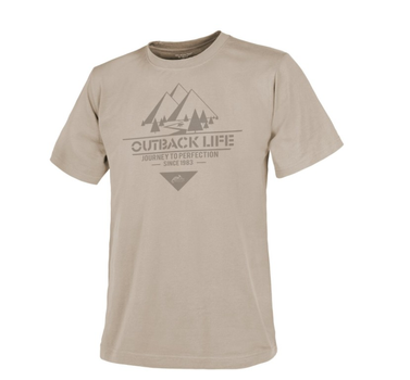 Футболка (Глибоке життя) T-Shirt (Outback Life) Helikon-Tex Khaki L Чоловіча тактична