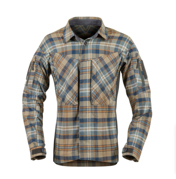 Рубашка MBDU Flannel Shirt Helikon-Tex Ginger Plaid XXL Тактическая