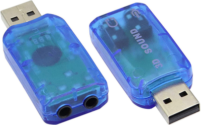 USB звуковая карта 3D Sound card 5.1 внешняя (24102)